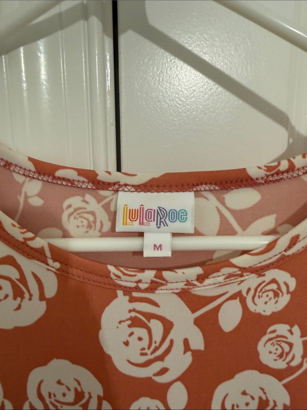 LuLaRoe Rust Maxi Dress with Cream Floral Print - Picture 2 of 3
